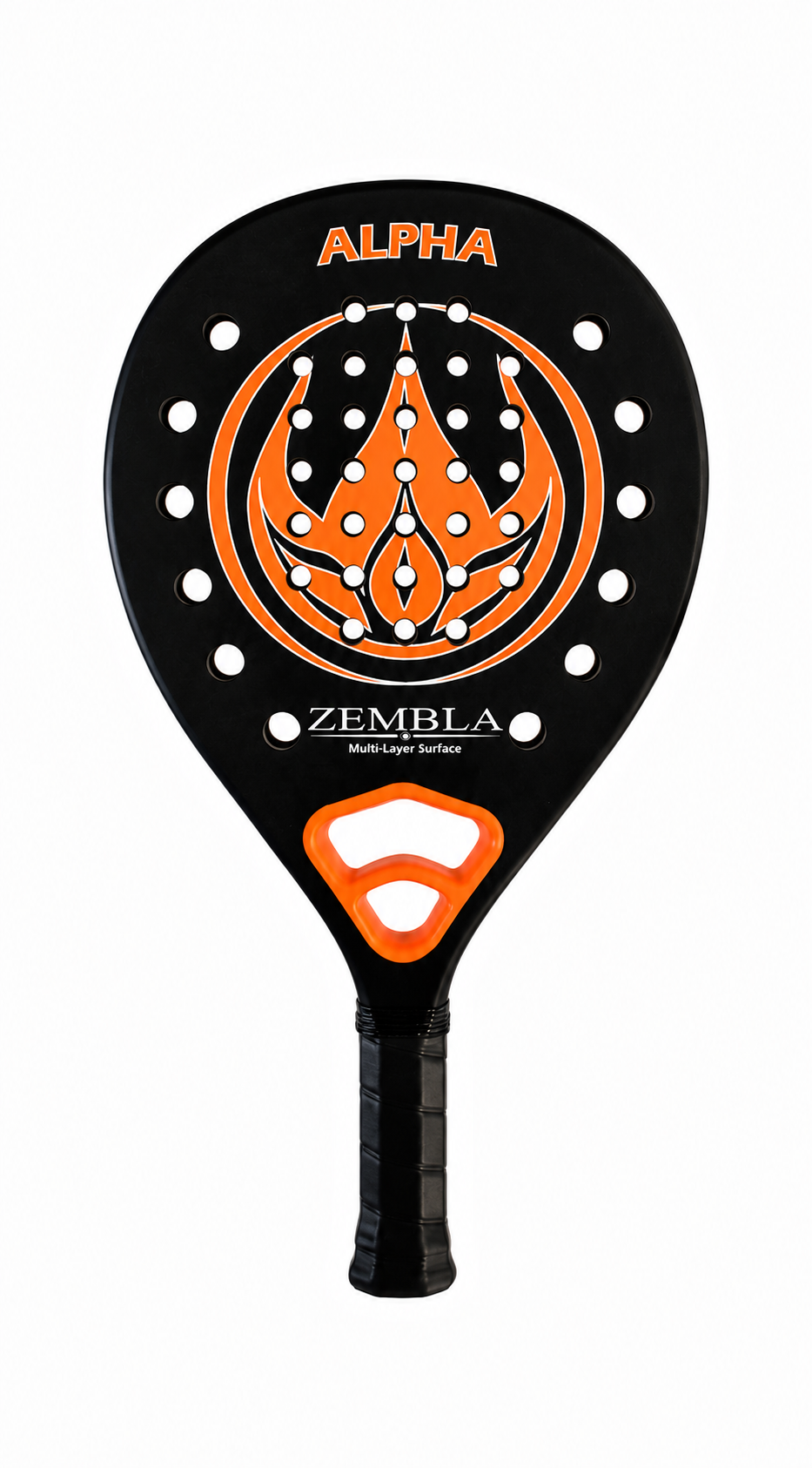 Zembla Alpha 2 Padelracket - Alpha Series - Zwart/Oranje