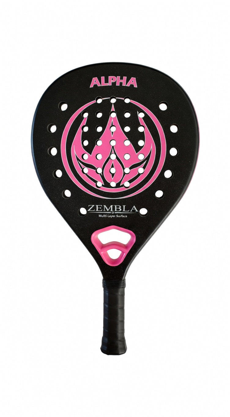 Zembla Alpha 2 Padelracket - Alpha Series - Zwart/roze