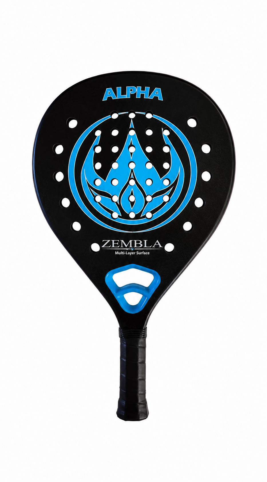 Zembla Alpha 2 Padelracket - Alpha Series - Zwart/blauw